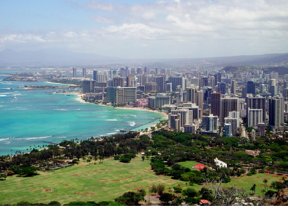 アメリカの代表的な観光地　ハワイ